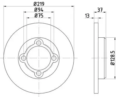 Тормозной диск HELLA PAGID 8DD355103651