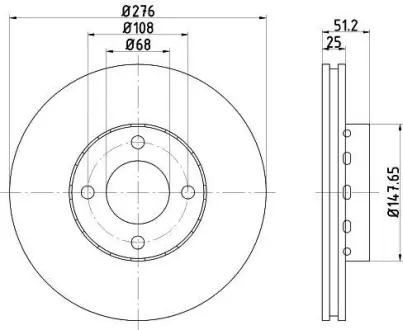 Тормозной диск HELLA PAGID 8DD355103761