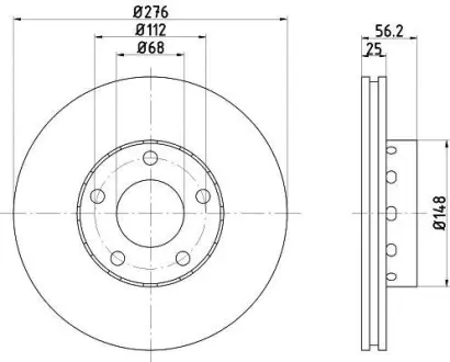 Тормозной диск HELLA PAGID 8DD355103831