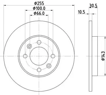 Тормозной диск HELLA PAGID 8DD355103891