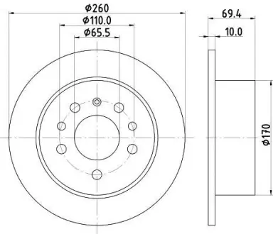 Тормозной диск HELLA PAGID 8DD355103901