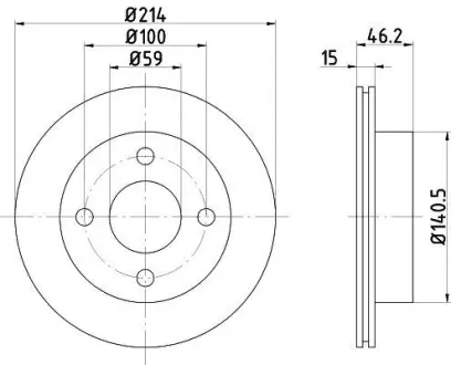 Тормозной диск HELLA PAGID 8DD355103981