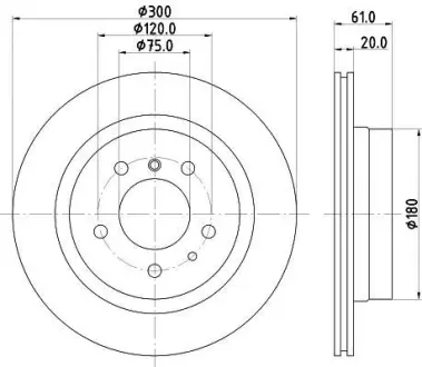 Тормозной диск HELLA PAGID 8DD355104121