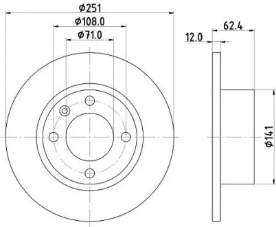 Тормозной диск HELLA PAGID 8DD355104831