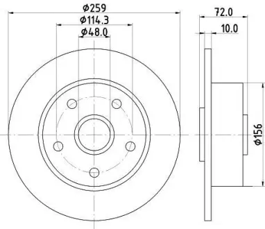 Тормозной диск HELLA PAGID 8DD355105071