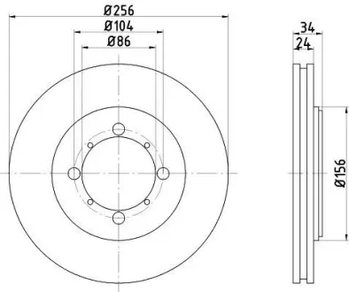 Тормозной диск HELLA PAGID 8DD355105121