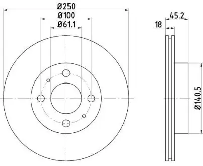 Тормозной диск HELLA PAGID 8DD355105161
