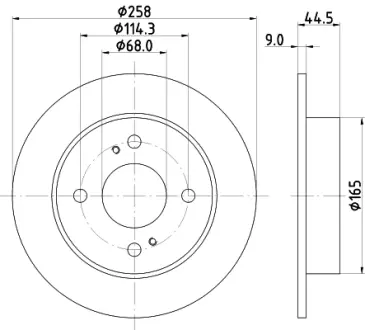 Тормозной диск HELLA PAGID 8DD355105171