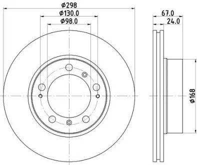 Тормозной диск HELLA PAGID 8DD355105711