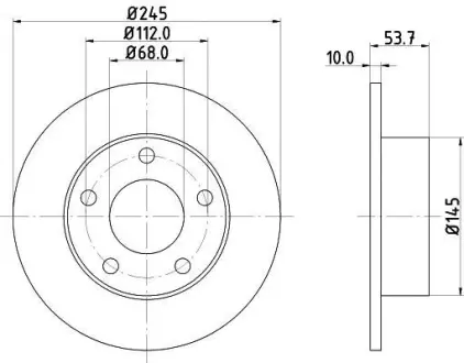 Тормозной диск HELLA PAGID 8DD355105911