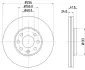 Диск гальмівний Opel Astra G 98- HELLA PAGID 8DD355106051 (фото 4)