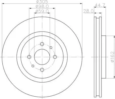 Тормозной диск HELLA PAGID 8DD355106201