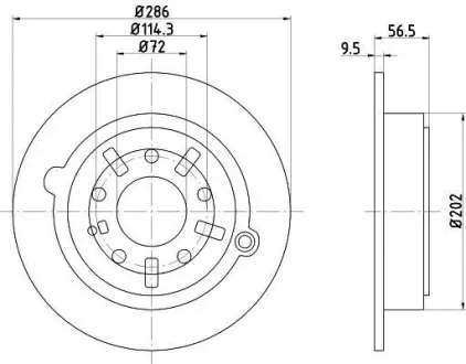 Тормозной диск HELLA PAGID 8DD355106211