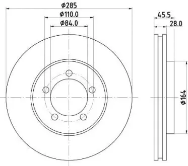 Тормозной диск HELLA PAGID 8DD355106251