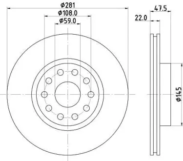 Тормозной диск HELLA PAGID 8DD355106291