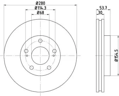 Тормозной диск HELLA PAGID 8DD355106311
