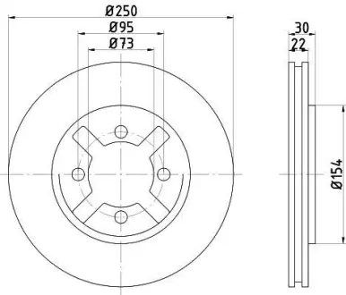 Тормозной диск HELLA PAGID 8DD355106331