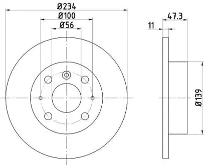 Тормозной диск HELLA PAGID 8DD355106391