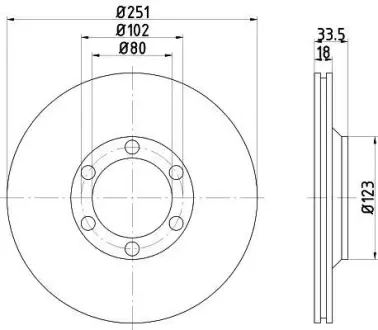 Тормозной диск HELLA PAGID 8DD355106411