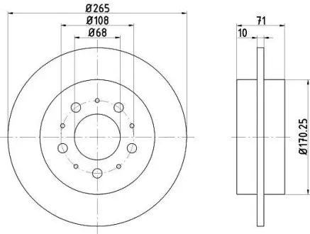 Тормозной диск HELLA PAGID 8DD355106621