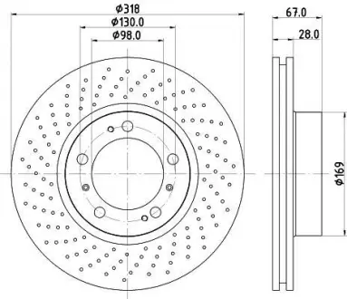 Тормозной диск HELLA PAGID 8DD355106971