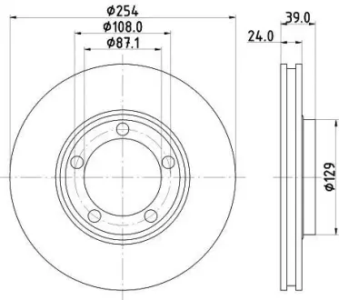 Тормозной диск HELLA PAGID 8DD355107141