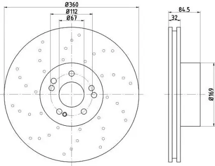 Тормозной диск HELLA PAGID 8DD355107951