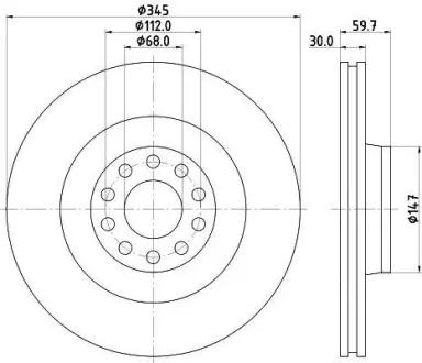 Тормозной диск HELLA PAGID 8DD355108481
