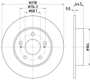 Тормозной диск HELLA PAGID 8DD355108541