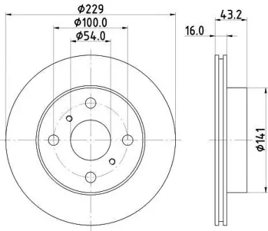 Тормозной диск HELLA PAGID 8DD355108561