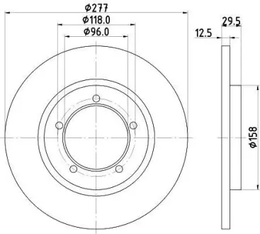 Тормозной диск HELLA PAGID 8DD355108671