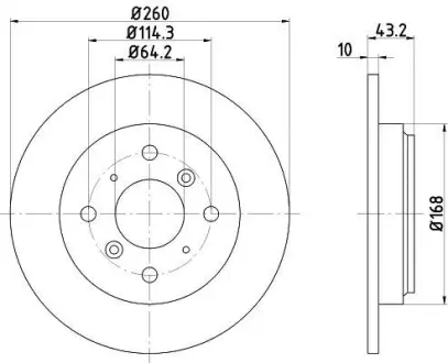 Тормозной диск HELLA PAGID 8DD355108691