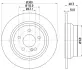 Диск гальмівний зад. Mercedes-Benz W211, W212, C207, C218 02- HELLA PAGID 8DD355108841 (фото 4)