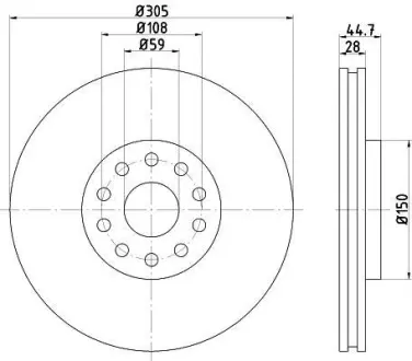 Тормозной диск HELLA PAGID 8DD355108911