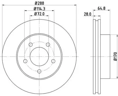 Тормозной диск HELLA PAGID 8DD355109391