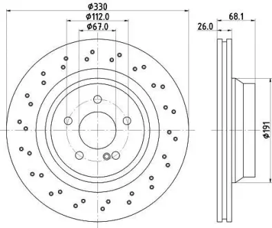 Тормозной диск HELLA PAGID 8DD355109441