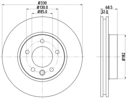 Тормозной диск HELLA PAGID 8DD355109742