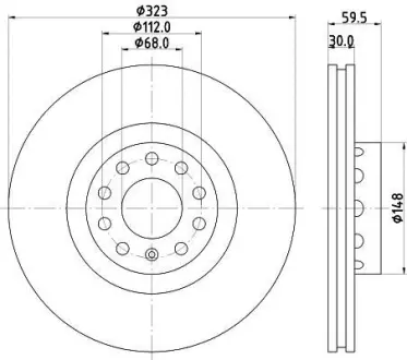 Тормозной диск HELLA PAGID 8DD355109831