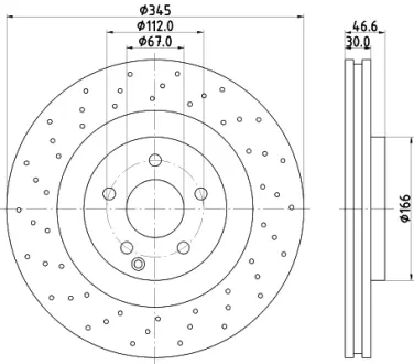 Тормозной диск HELLA PAGID 8DD355110132
