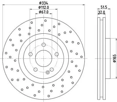 Тормозной диск HELLA PAGID 8DD355110141