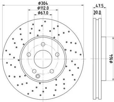 Тормозной диск HELLA PAGID 8DD355110161