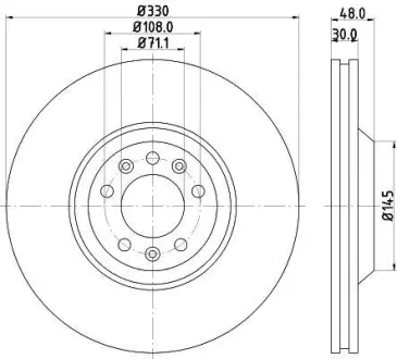 Тормозной диск HELLA PAGID 8DD355110781