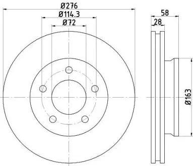 Тормозной диск HELLA PAGID 8DD355110841