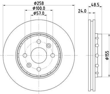 Тормозной диск HELLA PAGID 8DD355110961