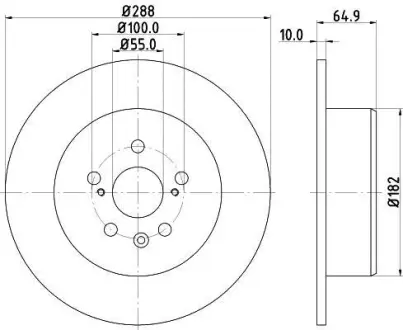 Тормозной диск HELLA PAGID 8DD355111691