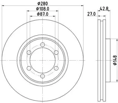 Тормозной диск HELLA PAGID 8DD355111761