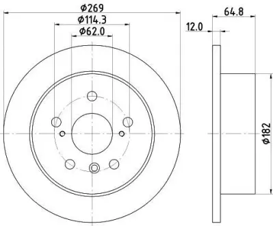 Тормозной диск HELLA PAGID 8DD355112071
