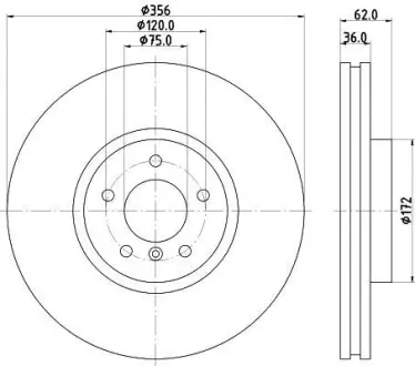 Тормозной диск HELLA PAGID 8DD355112681