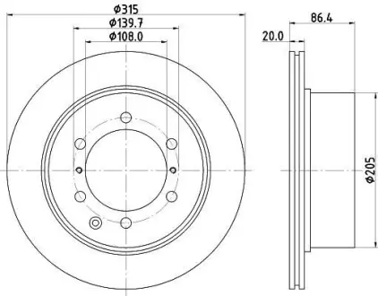 Тормозной диск HELLA PAGID 8DD355112751