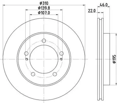 Тормозной диск HELLA PAGID 8DD355112991